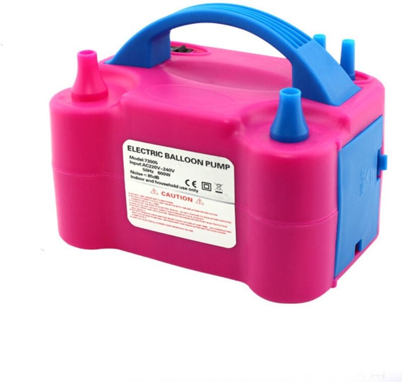 Elektrische Ballonpumpe, elektrischer Ballon-Inflator mit Doppeldüse, zwei Arbeitsmodi, 220 V 600 W Ballonpumpe, für Geb...