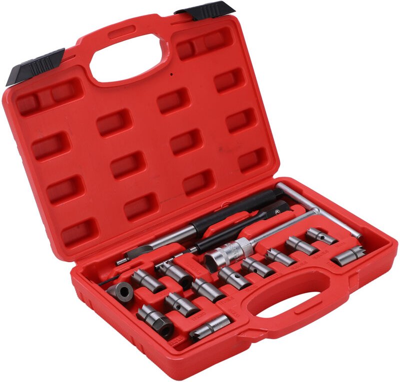 Zoternen - Diesel-Injektorsitz-Schneidsatz, 17-teiliges solides Entfernungswerkzeug für die meisten Fahrzeuge