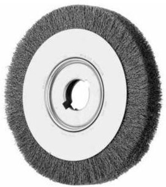 Pferd - Rundbürste breit ungezopft rbu Ø300x40x50,8 mm Bohrung Stahl-Draht-Ø0,30 Schleifbock