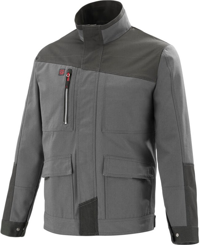 Werkzeugjacke Grau Stahl / Dunkelgrau S