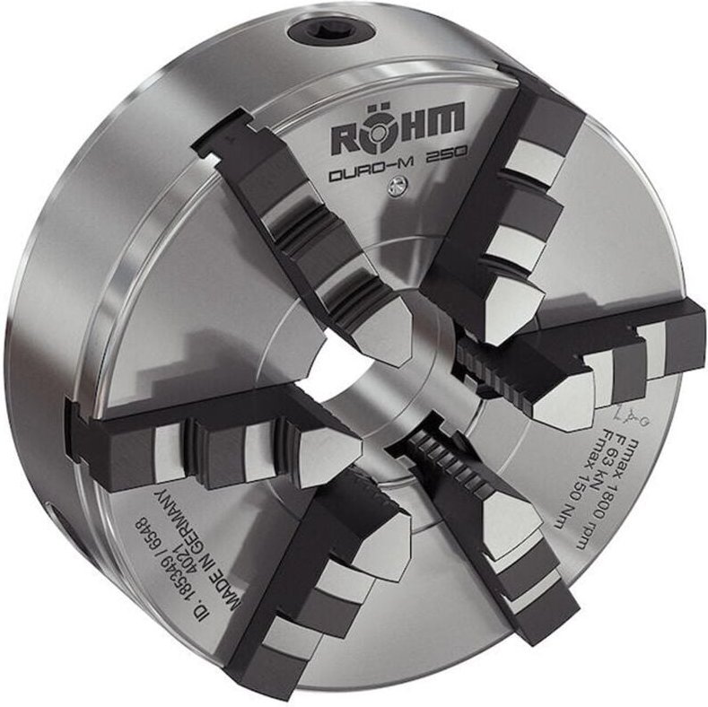 Röhm Planspiralfutter Duro-M 200/6 Zylindrische Aufnahme (DIN 6350 Form A) Bohr- und Drehbacken - 185348