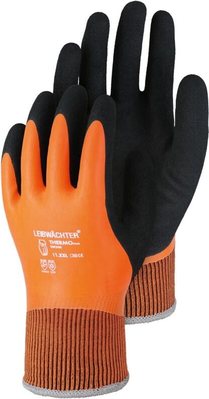 Handschuh Winter Grip, Acryl mit Latex HLW338 Gr. 09 Blau - Leibwächter