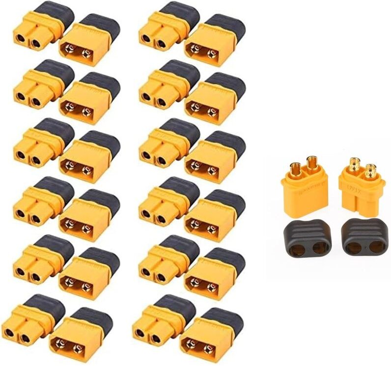 XT60H Verbesserte Version XT60-Steckverbinder mit Abdeckungen Stecker Buchse mit Mantel für Lipo-Batterie RC-Flugzeuge A...