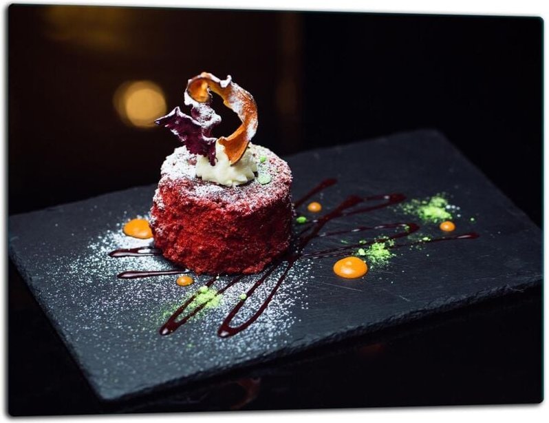 Glasschild SchneideBrett 52x40 Küche