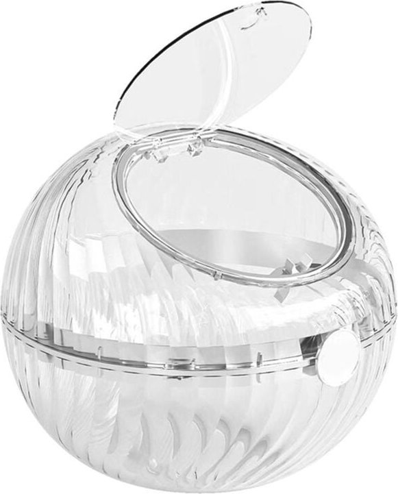 Tlily - Kaffeepadhalter mit Deckel, transparente Aufbewahrungsbox aus Kunststoff, stilvoll und großvolumig