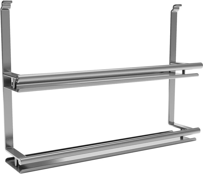 Kesseböhmer Linero style Gewürzbord Edelstahloptik 2-etagig 380 x 80 x 271 mm zum Einhängen von sotech