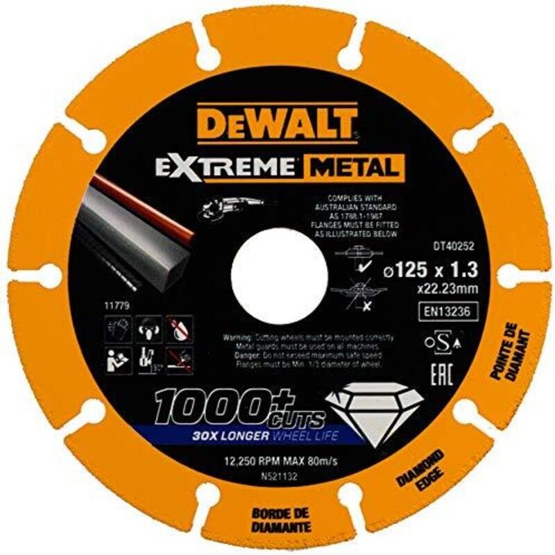 Diamant Handtrennscheibe für Metall dt 40252 qz - Dewalt