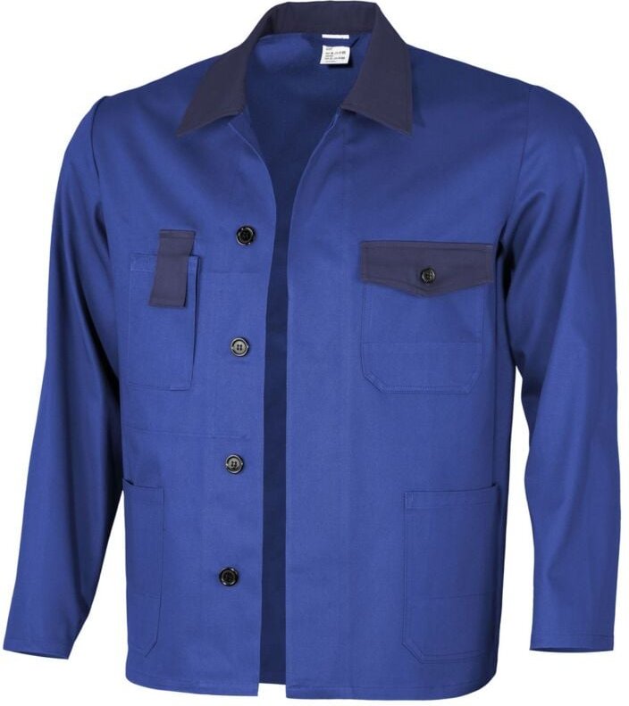Qualitex Arbeitsjacke basic 2-farbig, Größe: 66, Farbe: kornblau/marine