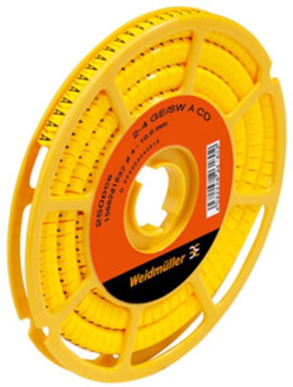 Thumbnail - Weidmuller - Weidmüller cli c 2-4 ge/sw 3 cd Kennzeichnungsring Aufdruck 3 Außendurchmesser-Bereich 4 bis 10 mm 1