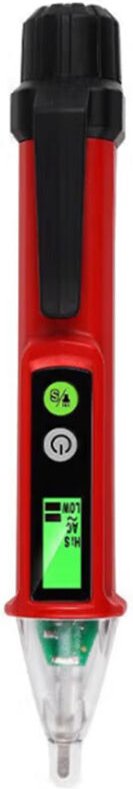 Bluedeer - delixi DE28 Professioneller Spannungsprüfer - Nicht-kontaktierender Phasendetektor mit LED-Anzeige & Taschenl...