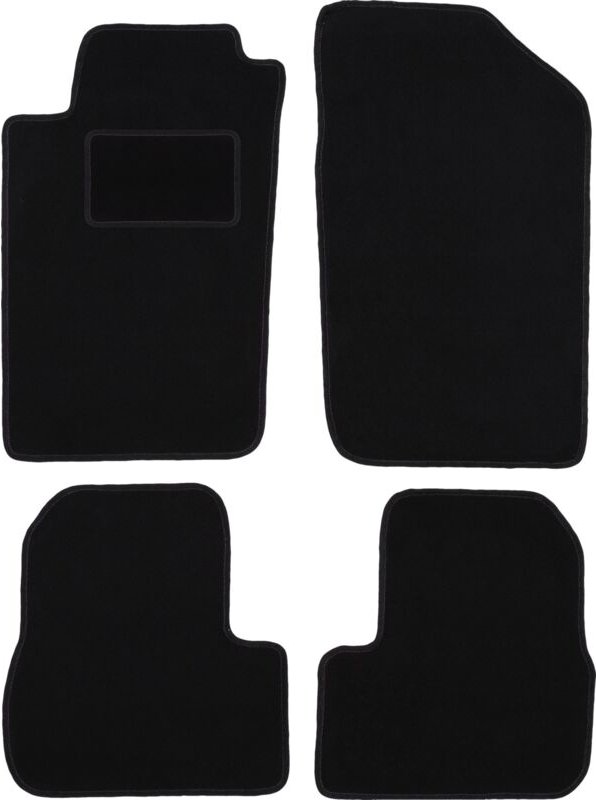 Schwarze Veloursmatten für: Peugeot 206 Fließheck, SW, Kombi, CC, Cabrio (1998-2010)
