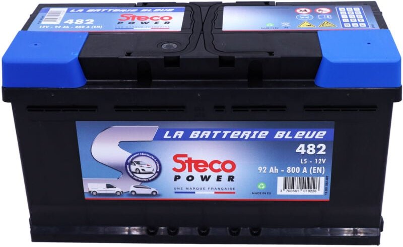 Batterie 12V 92Ah 800A 353x175x190 mm stecopower - 482