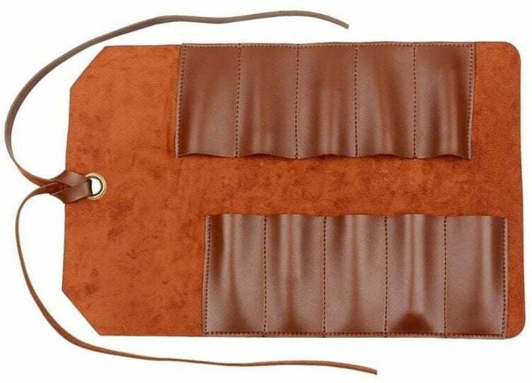 Thumbnail - UlisemTool Leder-Rolltasche, 10 Taschen, Mehrbenutzer-Organizer, Wickeltasche für Holzbearbeitungs-Schraubenschlüssel, H...