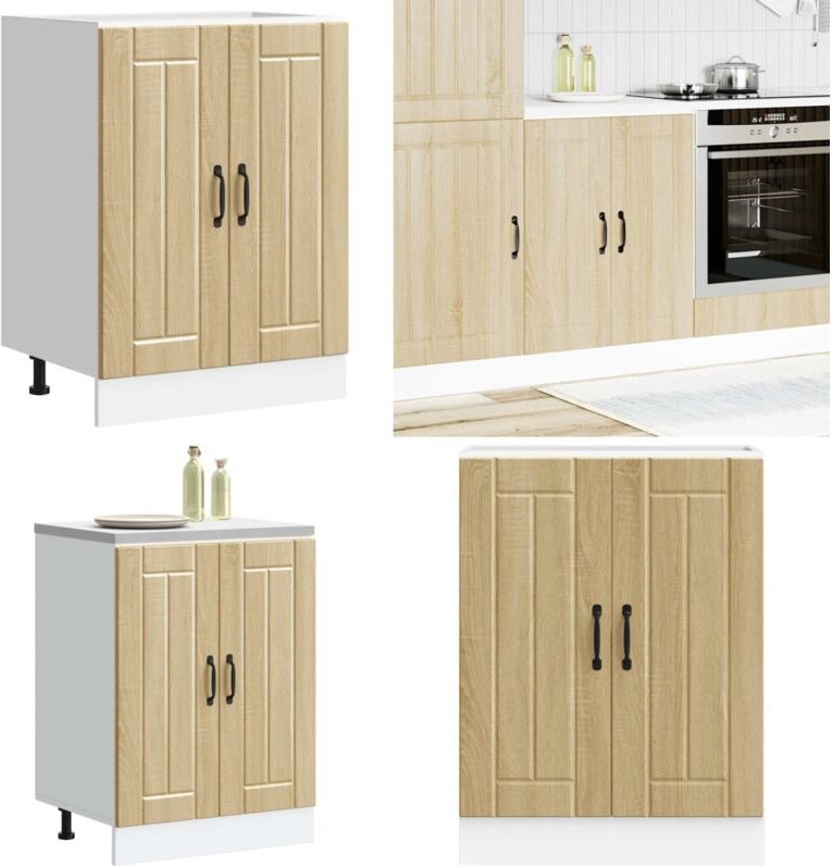 Spülenunterschrank Lucca Sonoma-Eiche Holzwerkstoff - Vidaxl