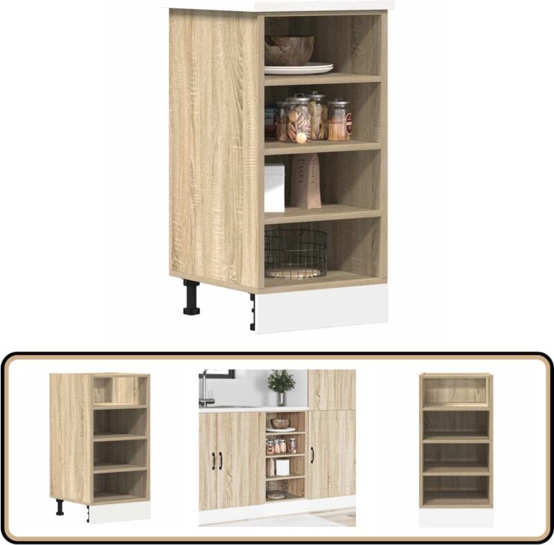 Unterschrank Sonoma-Eiche 40x44,5x81,5 cm Holzwerkstoff - Vidaxl