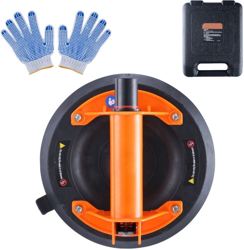 Mophorn - Glass-Saugnapf, 20,3 cm, Tragkraft 279 kg, Vakuumheber mit Stahlgriff, Tragebox, robustes Werkzeug zum Anheben...