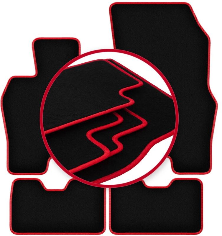CARLUX-RED Autofußmatten für: BMW i8 L12 Coupé (2014-2022)