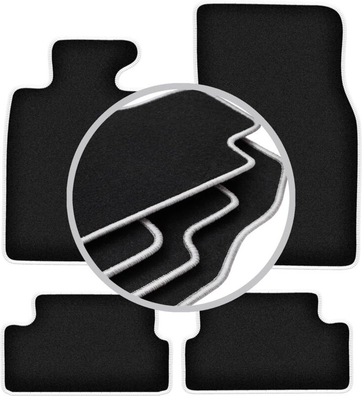 CARLUX-SILVER Autofußmatten für: Mini Cooper II R57 Cabrio (2006-2013)