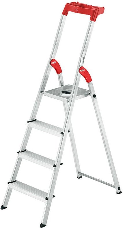 Hailo Alu-Sicherheits-Stehleiter 4-stufig L61 HB