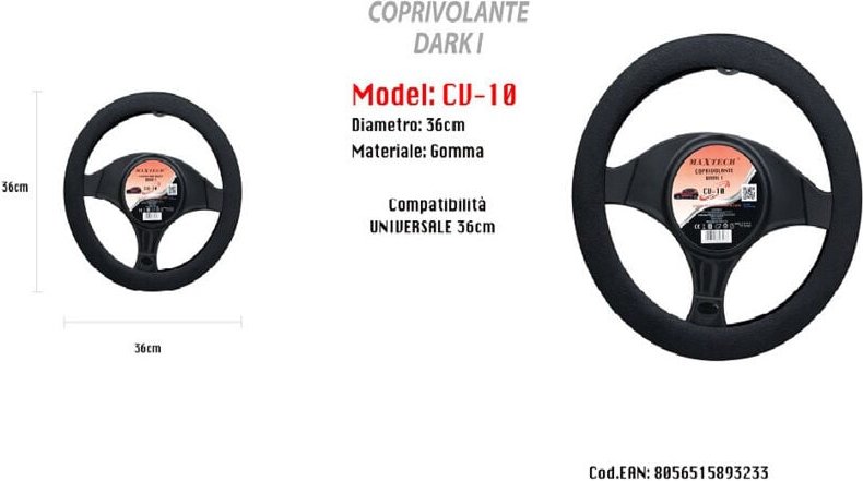 Thumbnail - Maxtech - Trade Shop - dark i auto-lenkradbezug universal gummi 36CM CV-10 -