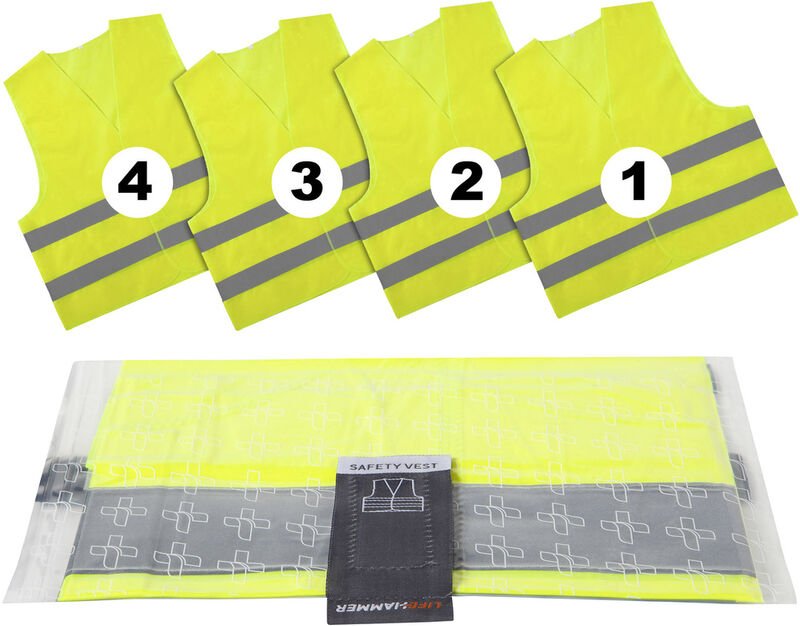 Lifehammer - 10474 safety vest ultra Warnweste Erwachsene en 20471 iso 20471 4 St.