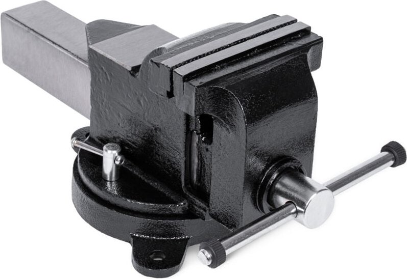 Parallelschraubstock, Spannweite 150 mm, Größe 125 mm, Schraubstock mit breiter Ambossfläche, hohe Spannkraft, inkl. Bef...