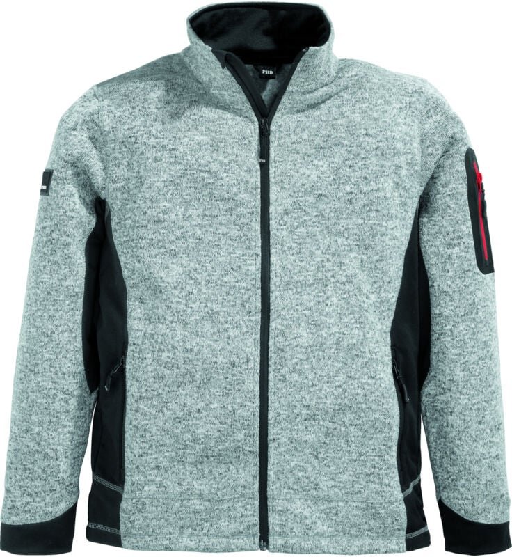 Strick-Fleecejacke christoph Gr.M grau/schwarz FHB