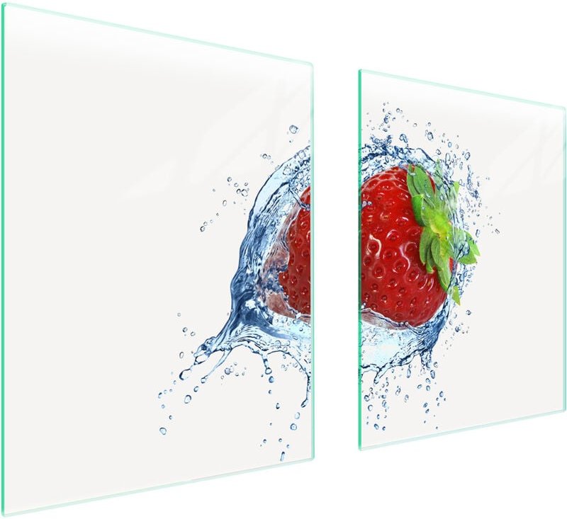 GLASSCHUTZPLATTE FÜR HERD 85x52 ERDBEERE