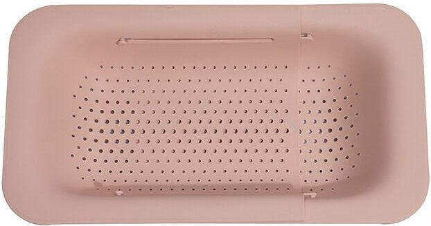 Csparkv - Rosafarbenes Sieb über der Spüle – Waschen Sie Gemüse und Obst, lassen Sie gekochte Nudeln abtropfen und trock...