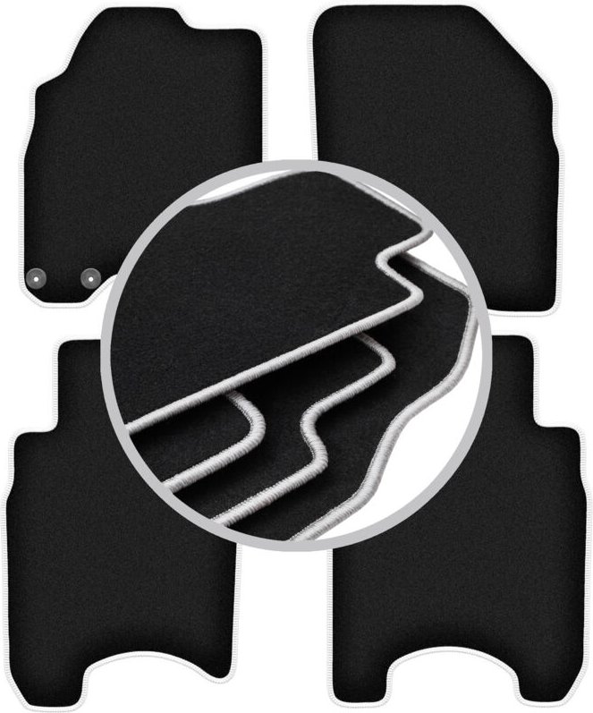 CARLUX-SILVER Autofußmatten für: Honda Jazz II Fließheck (2002-2007)