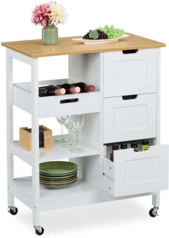 Northix - Kuchenwagen mit arbeitsflache