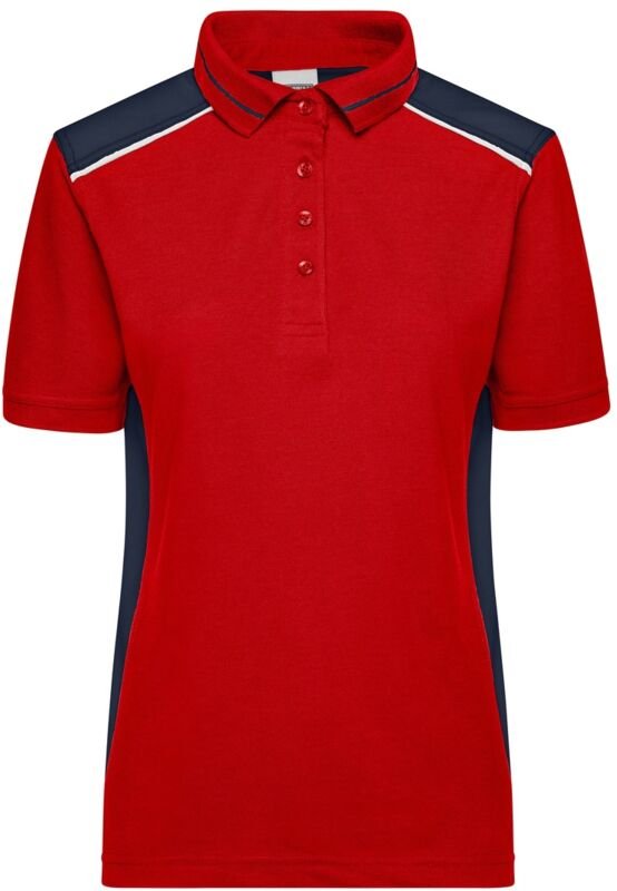 James&nicholson - Workwear Poloshirt Damen JN857 Gr. 2XL red/navy