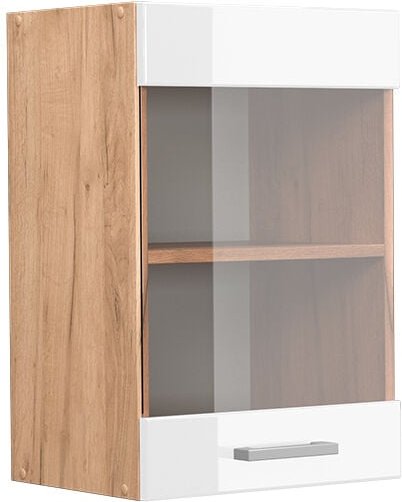 Vicco - Küchenglasschrank R-Line, Weiß Hochglanz, 40 cm