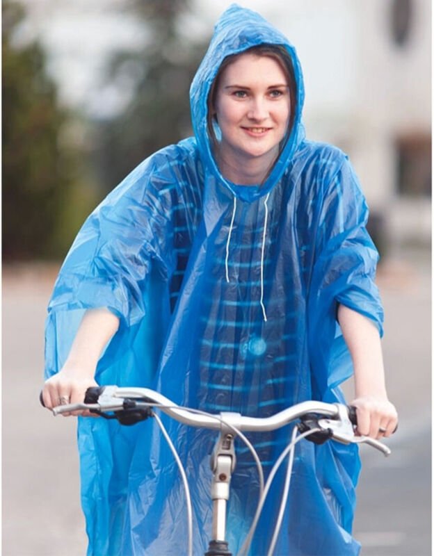 Trade Shop Traesio - Trade Shop - 2 x poncho impermeable mantello universale mit kapitel mantella piogia vento -