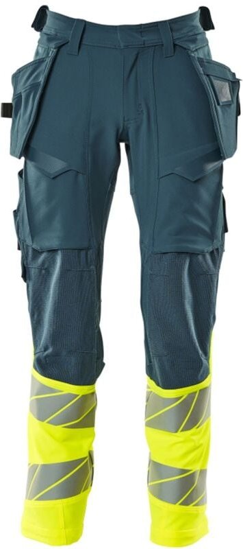 Thumbnail - Hose mit Hängetaschen 19131-711-4417 Gr. 82C66 dunkelpetroleum/hi-vis gelb - Mascot