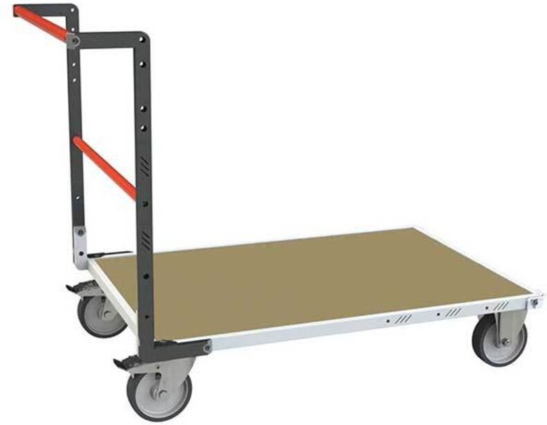 Modularer Plattformwagen 1-seitig - Platte 1000x595mm - Tragfähigkeit 500kg - glatter Boden - 806724511