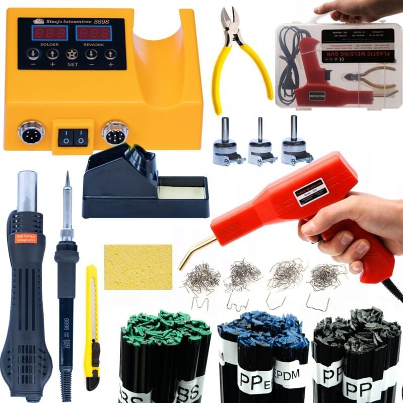 Rosfix OH660 2in1 Kunststoff-Schweißgerät + Kunststoff-Hefter, Ordner-Set 300 g