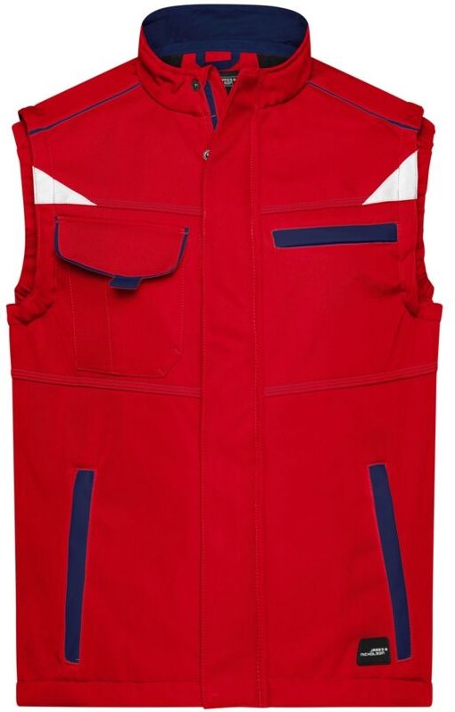 James&nicholson - Softshellweste Wind- und wasserabweisend JN852 Gr. xl red/navy