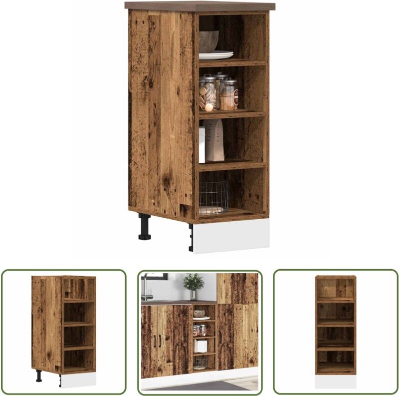 The Living Store - vidaXL Unterschrank Altholz-Optik 30x44,5x81,5 cm Holzwerkstoff