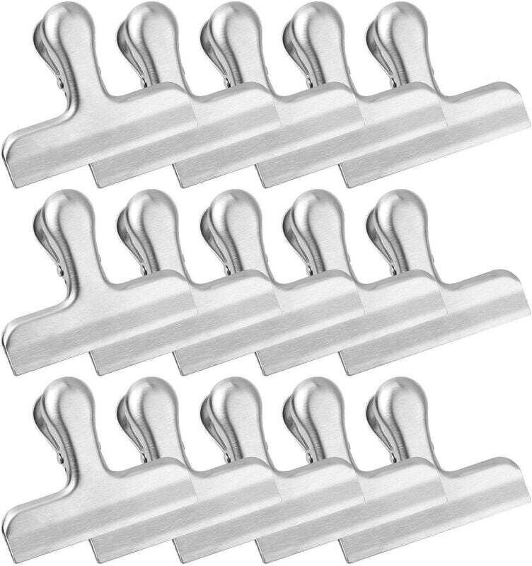 Thumbnail - AIPERQ 15 Stück Lebensmittelbeutel-Clips – Lebensmittelclips aus Edelstahl, luftdichte Beutel-Verschlussclips für Pommes...