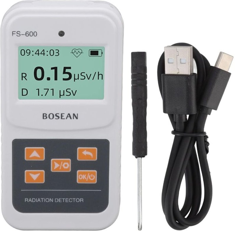 Nuklearer Strahlungsdetektor, Geigerzähler, tragbarer Tester, Giegermeter, hochempfindlich, nuklear, 2 Leistungsmodi, Du...