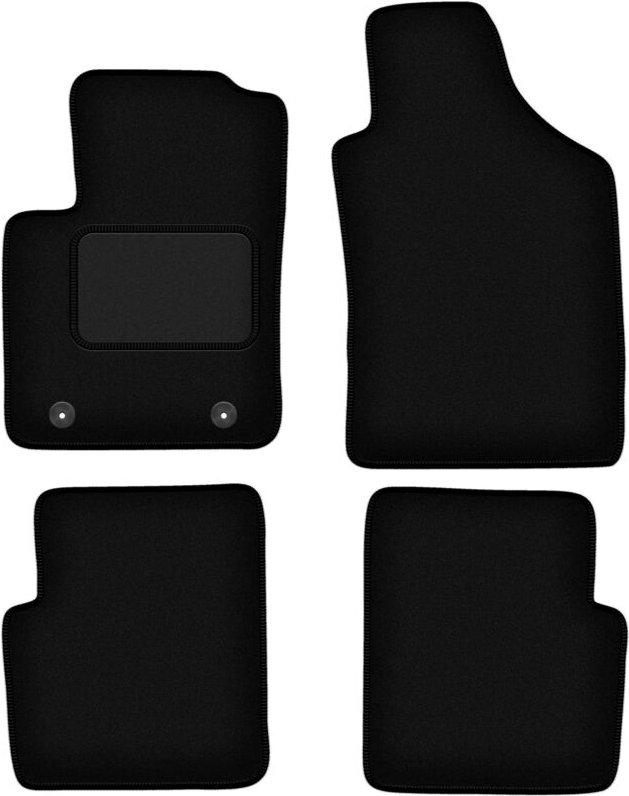 Schwarze Veloursmatten für: Ford Ka MK2 Fließheck (2008-2012)