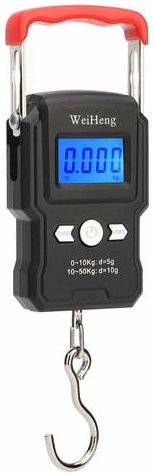 Mumu - Hakenwaage zum Aufhängen, doppelte Genauigkeit, LCD-Hintergrundbeleuchtung, 50 kg / 5 g