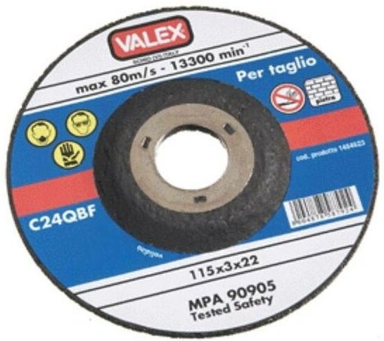 Valex - Abrasive disk d.115 mm dicke 3mm verwendung auf stein 1464660