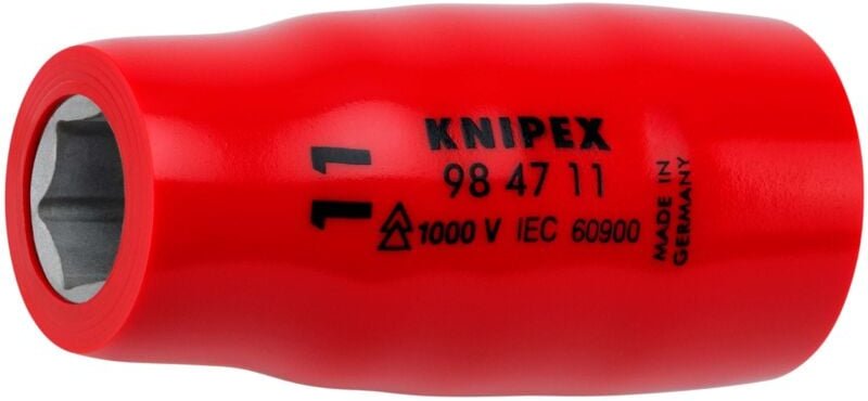 KNIPEX 98 47 11 Steckschlüsseleinsatz für Sechskantschrauben mit Innenvierkant 1/2" 54 mm