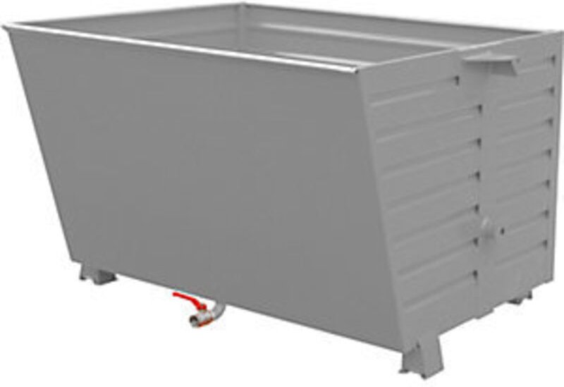 Bauer Späne-Stapelkipper BSS 150, lackiert, Mausgrau