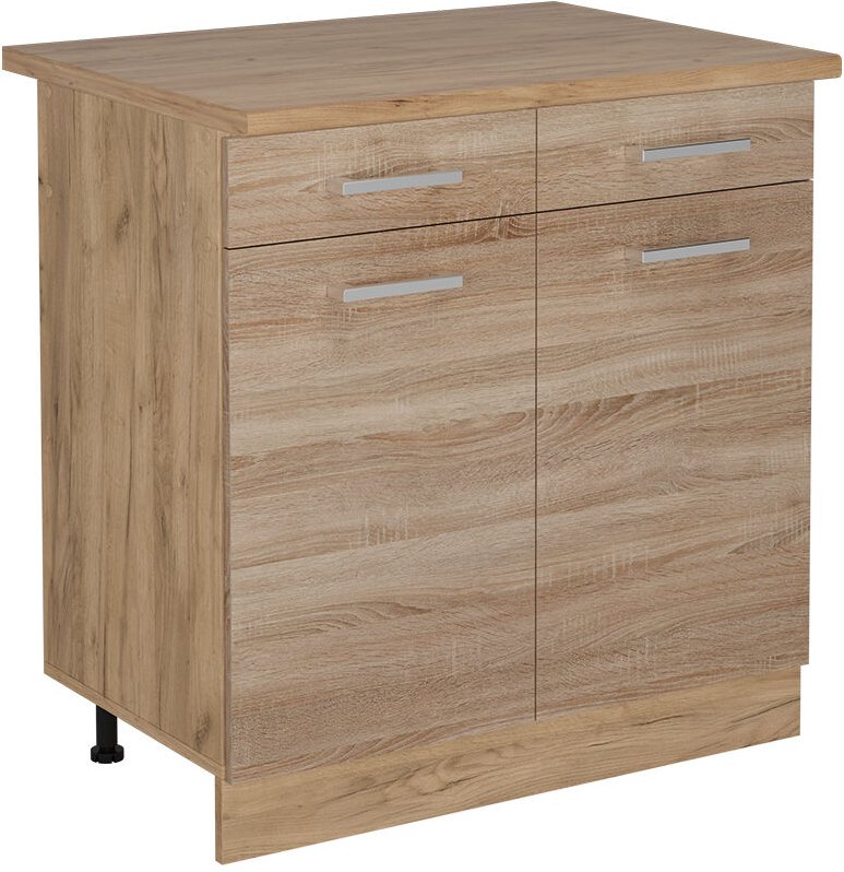 Vicco - Küchenunterschrank R-Line, Sonoma, 80 cm , ap Eiche