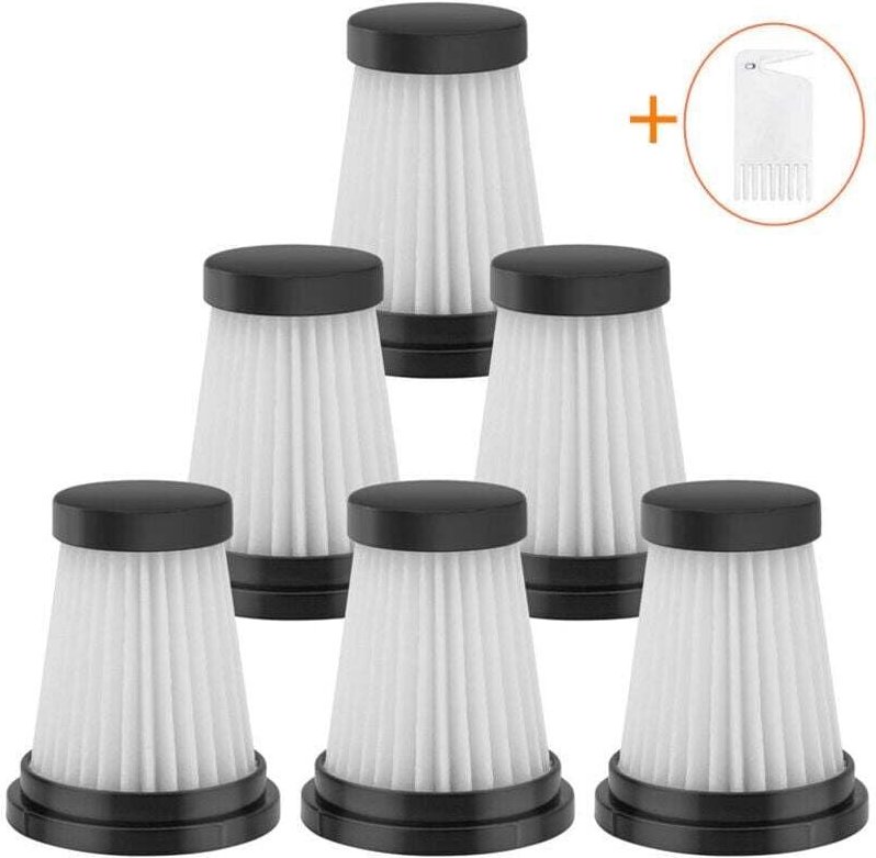YMYNY 6er-Pack Ersatz-HEPA-Filter für Moosoo K12 K12 Pro K13 Akku-Staubsauger, für Genius Invictus One 1.0 X7/2.0, für F...