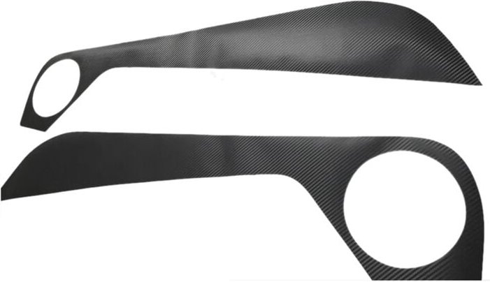 Tlily - 1 Paar TüRverkleidungs-Anti-Kick-Pad-Aufkleber, Zierschutzfolie für 2015-2024, Schwarze Kohlefaser-Aufkleberabde...