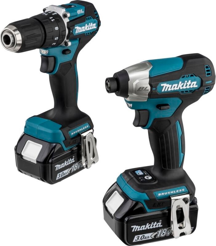 Makita - Combopack 2 Werkzeuge 18V Li-Ion (2x3,0 Ah) Bohrmaschine DHP487 Schlagschrauber DTD157 DLX2414JX4